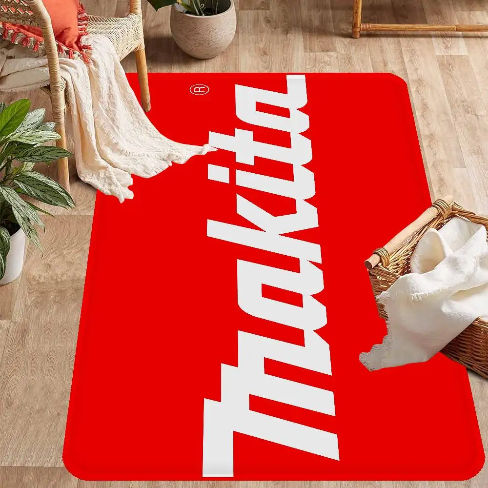 M-Makita Banner Room Mats Anti-slip Absorb Water Long Strip Cushion Bedroon Mat Household Carpets