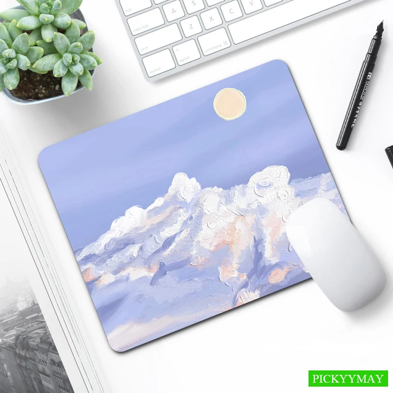 

Art Small Mouse Pad Office XS Mousepad Scenery Laptop Mouse Mat 20x25cm Little Rubber Desk Pad Design