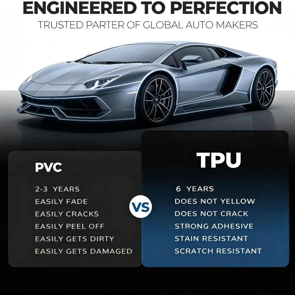 Premium PPF Car Body Protection Film Covering Self-healing TPU Matte Paint Clear Sticker Waterproof Decal for Car Accessories view 6