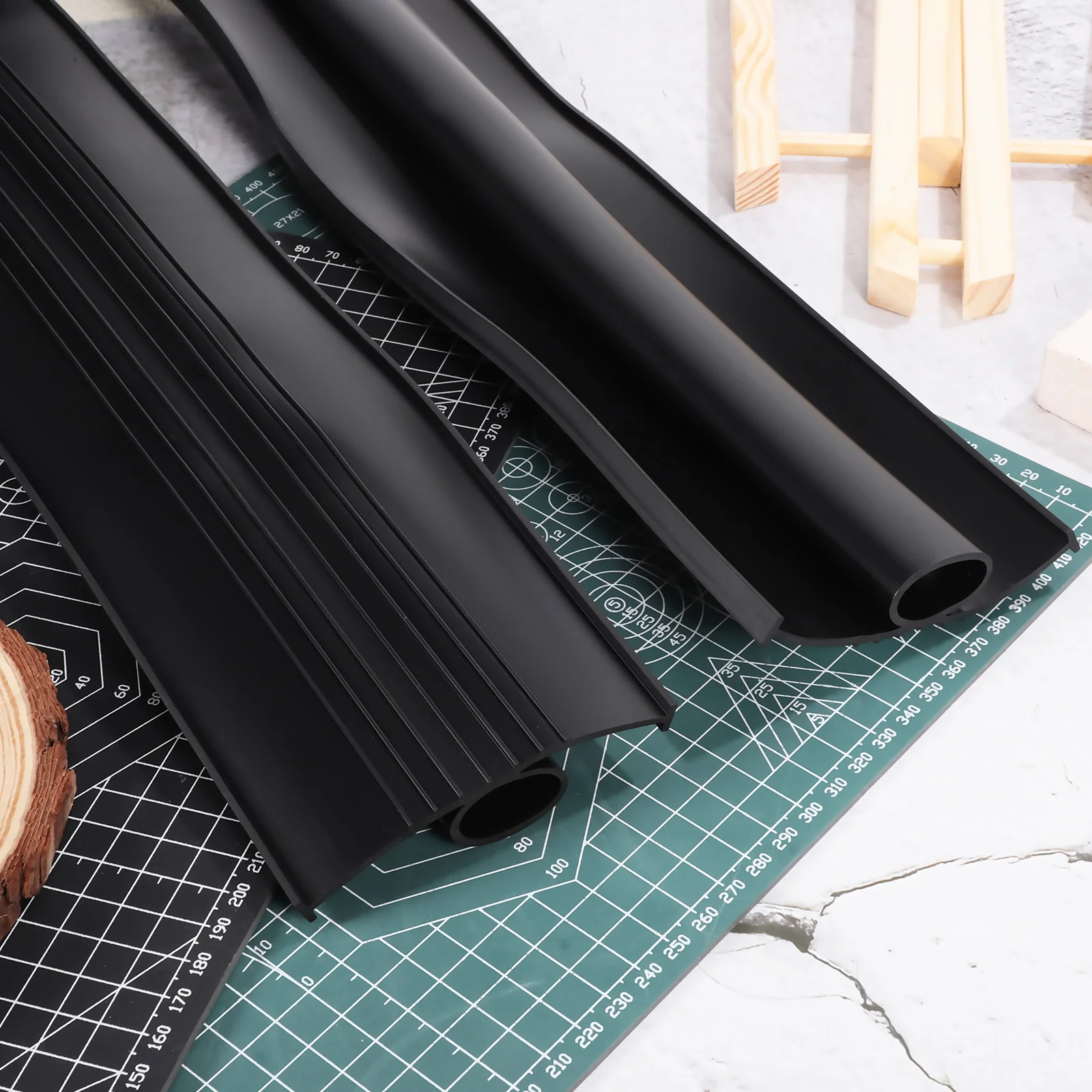 1 لفة باب المرآب أسفل الختم Epdm سميكة مانعة لتسرب الماء قطاع ل الفجوة العزل عازل للصوت الثقيلة عتبة السدادة #4