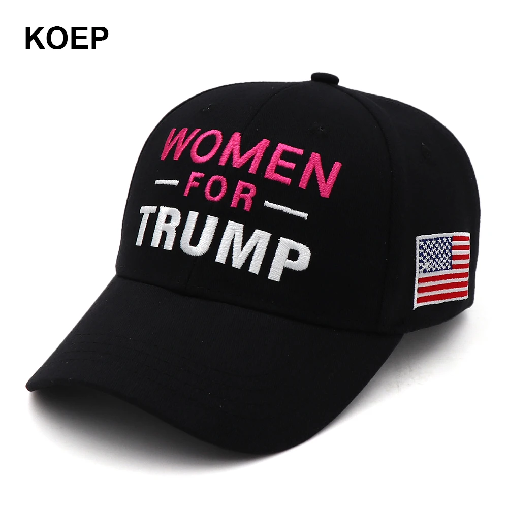 KOEP New Donald Trump 2024 Cap USA Flag Baseball Caps WOMEN FOR TRUMP Snapback Hat Embroidery Drop Shipping