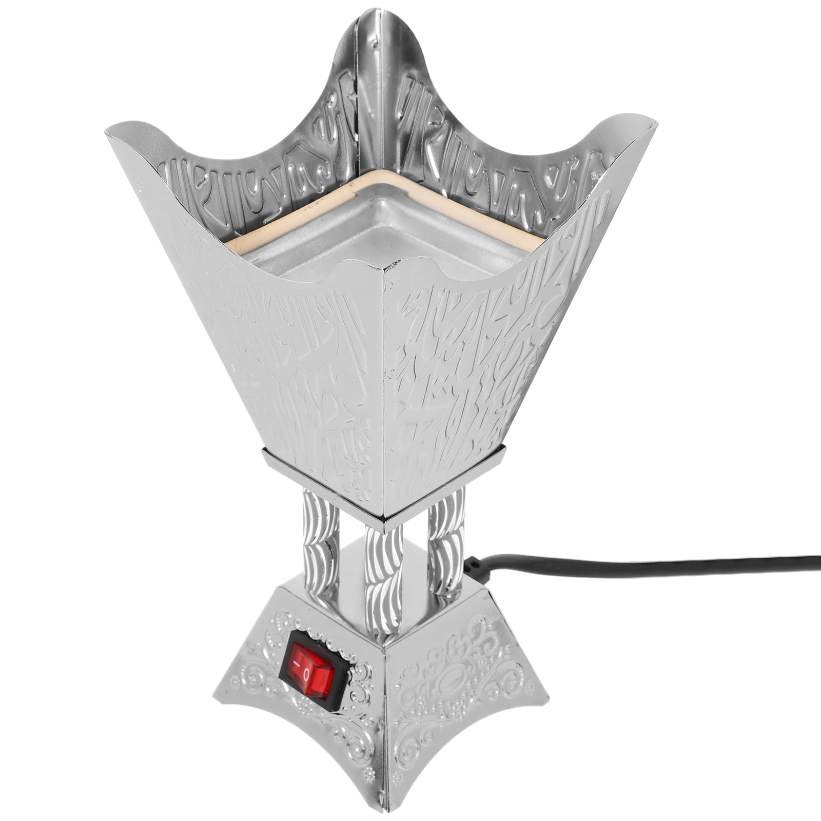 

Electric Incense Burner Retro Iron Holder Sandalwood Bakhoor Charcoal Home Office Yoga Teahouse Aroma Censer Decorative