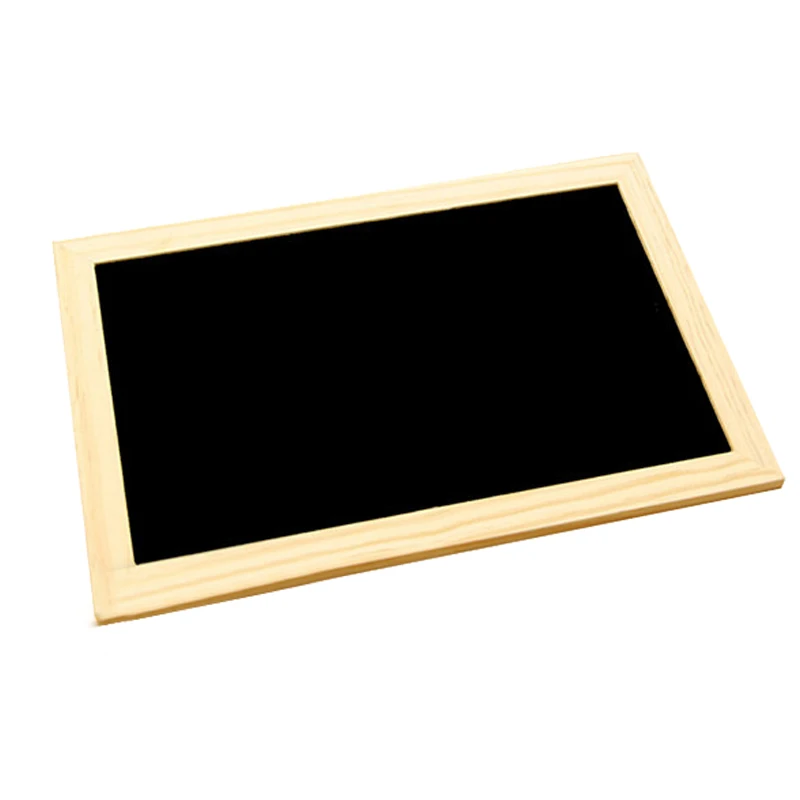 Duplo-face blackboard artesanato de madeira quadro de madeira pequena placa de mensagem de escrita para casa decoração diy listagem