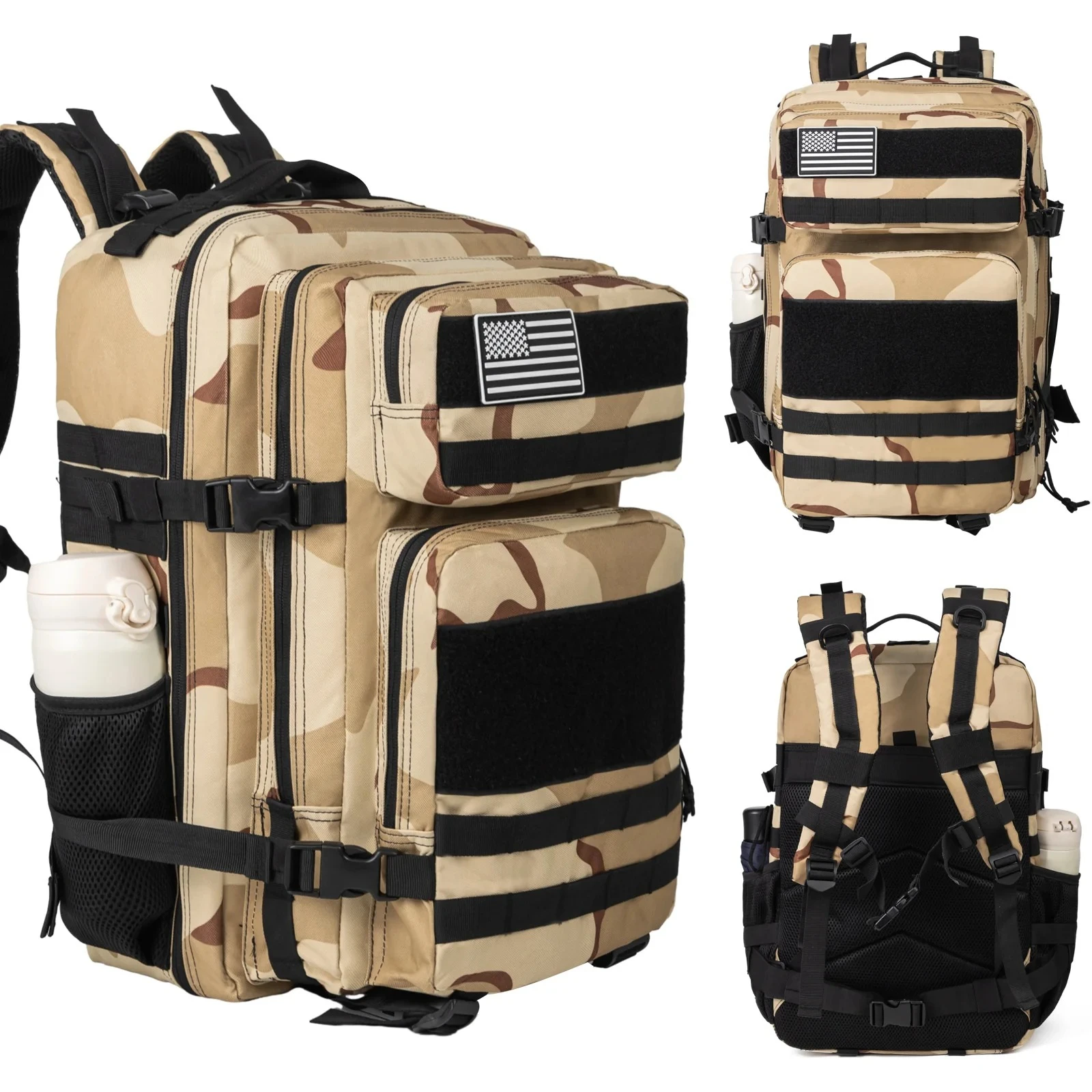 Kabaqoo 35L Tactical Backpacks For Man Large Camping Backpack Outdoor Survival Bags Laptop Compartment For Trekking Hunting Bag