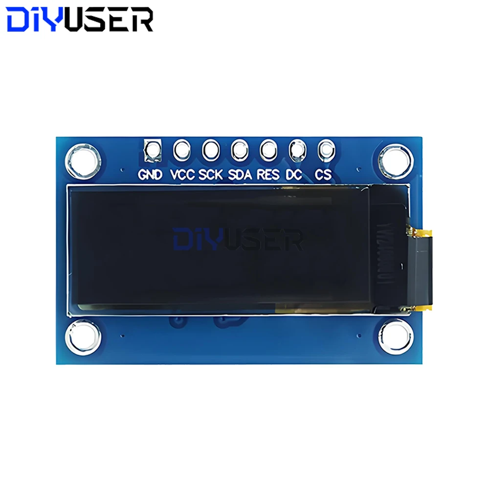 Moduł wyświetlacza OLED 0,91 cala 128x32 SSD1306 SPI/I2C Biało-Niebieski do Arduino Raspberry Pi ESP32 ESP8266 DIY