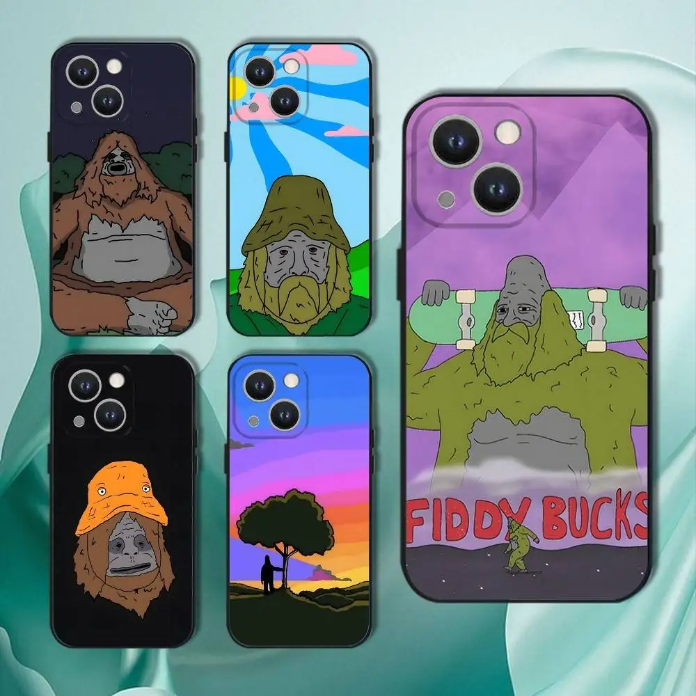 

Sassy The Sasquatch Phone Case For iPhone 16,15,14,13,12,11,Pro,XS,Max,XR,Plus,E,SE4,Mini Black Soft Cover
