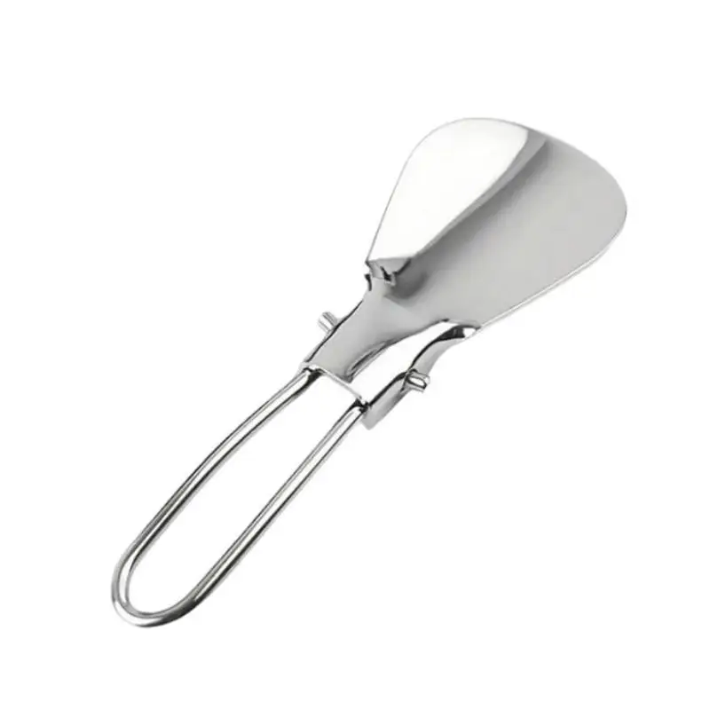 Portable Stainless Steel Foldable Shoehorn Easy Shoe Wearing Without Bending Over Perfect For Home Travel Daily Use