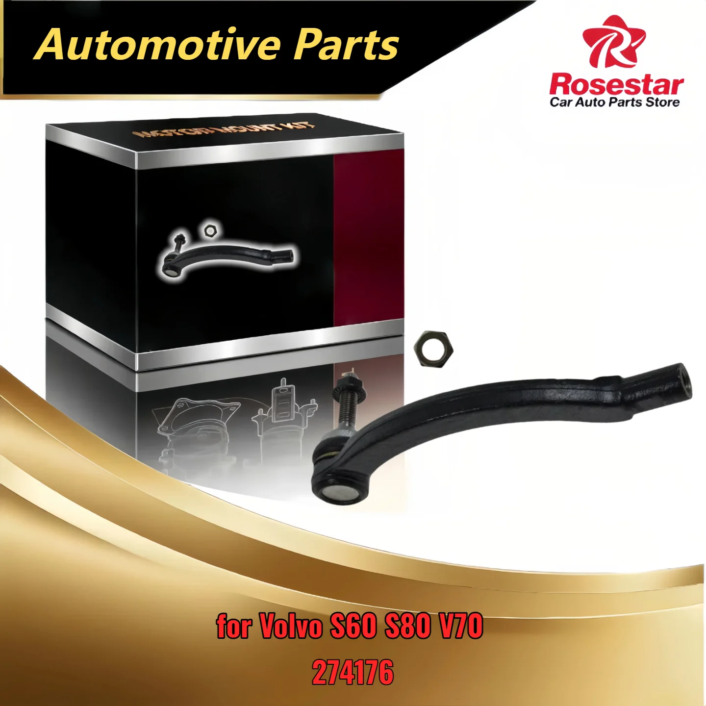 

New Front Outer Tie Rod End Passenger Side Right Hand RH for Volvo S60 S80 V70 Matching 274176
