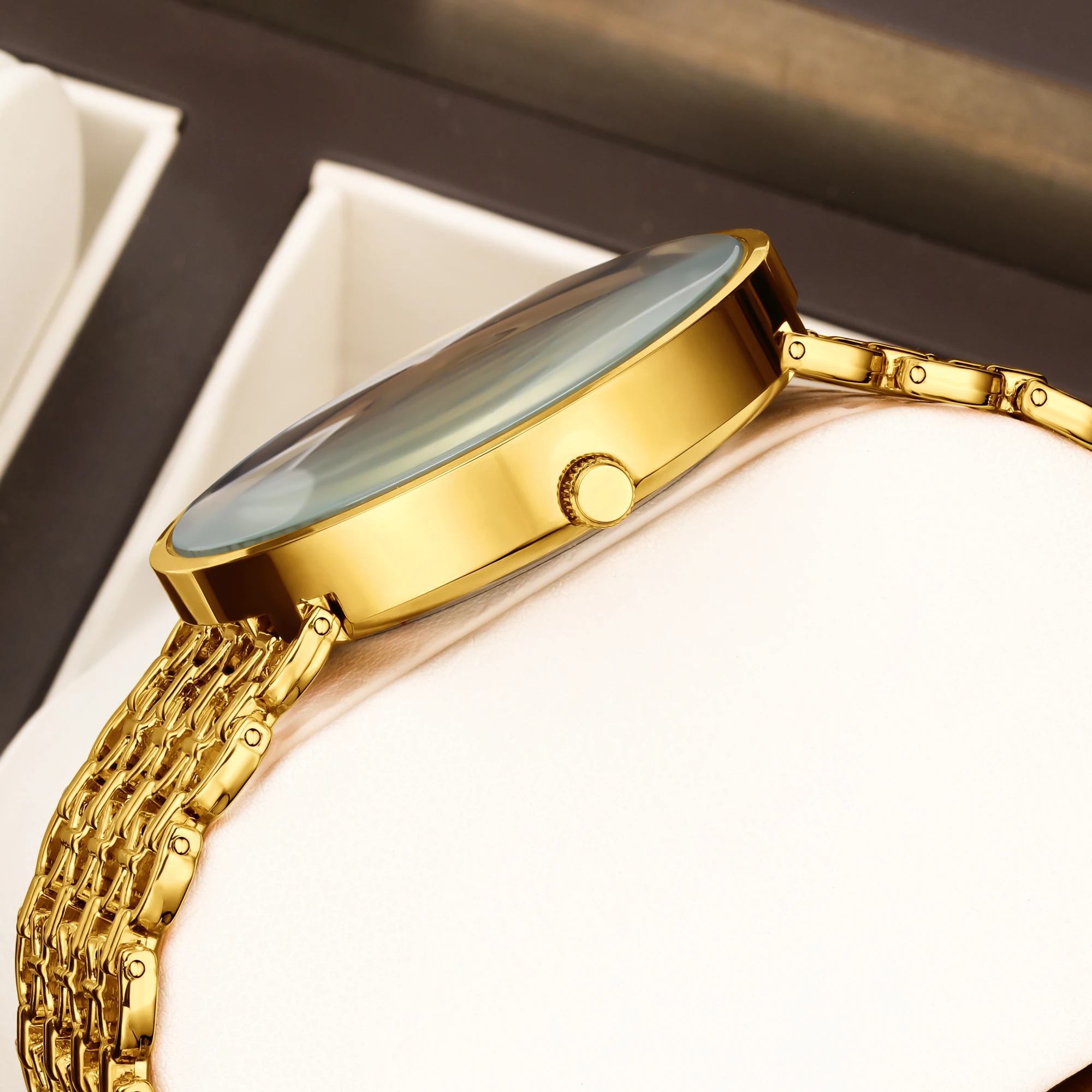 YaLaLuSi женские кварцевые часы золотые Роскошные роскошные рекламные часы-скелетоны дизайнерские коробки для часов с ионным покрытием