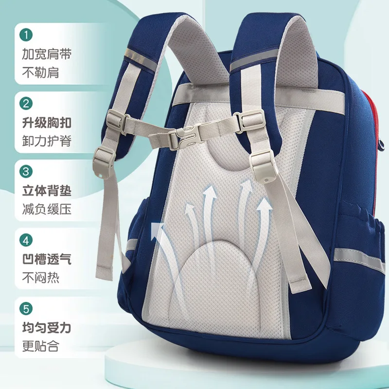 2024 New Children School Bags Kids Backpack In Primary Schoolbag For Teenager Boys Waterproof Backpacks Book Bag Mochila