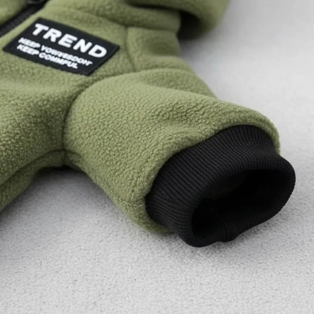 Fashion Warm Dog Hoodie Coat Windproof Thickened Fleece Dog Sweater Cozy Winter Dog Clothing Winter Season