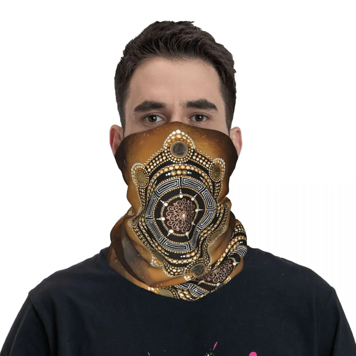 Datura (3) Scarf Neckerchief Neck Face Mask Polyester