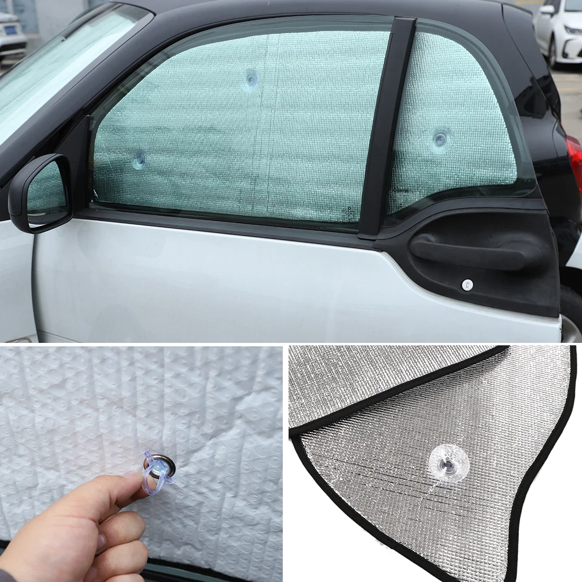 

For Smart 453 Fortwo Forfour 2015-20 Aluminum Foil Car Front Windshield Full Window Glass Sun Protection Parasol Car Accessories
