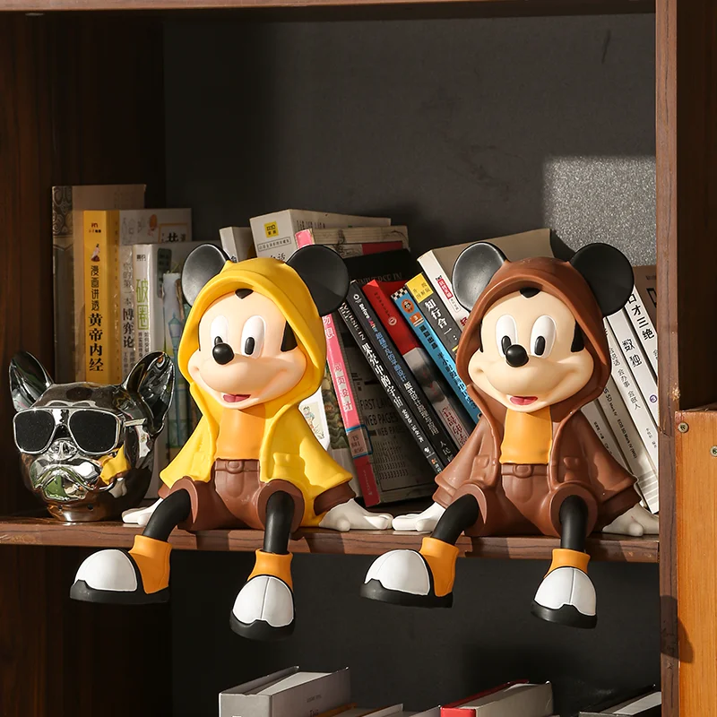 ديزني ميكي الكرتون لطيف زخرفة الإبداعية kawaii العصرية لعبة تمثال سيارة المنزل زينة زخرفية أنيمي الطرفية هدية.