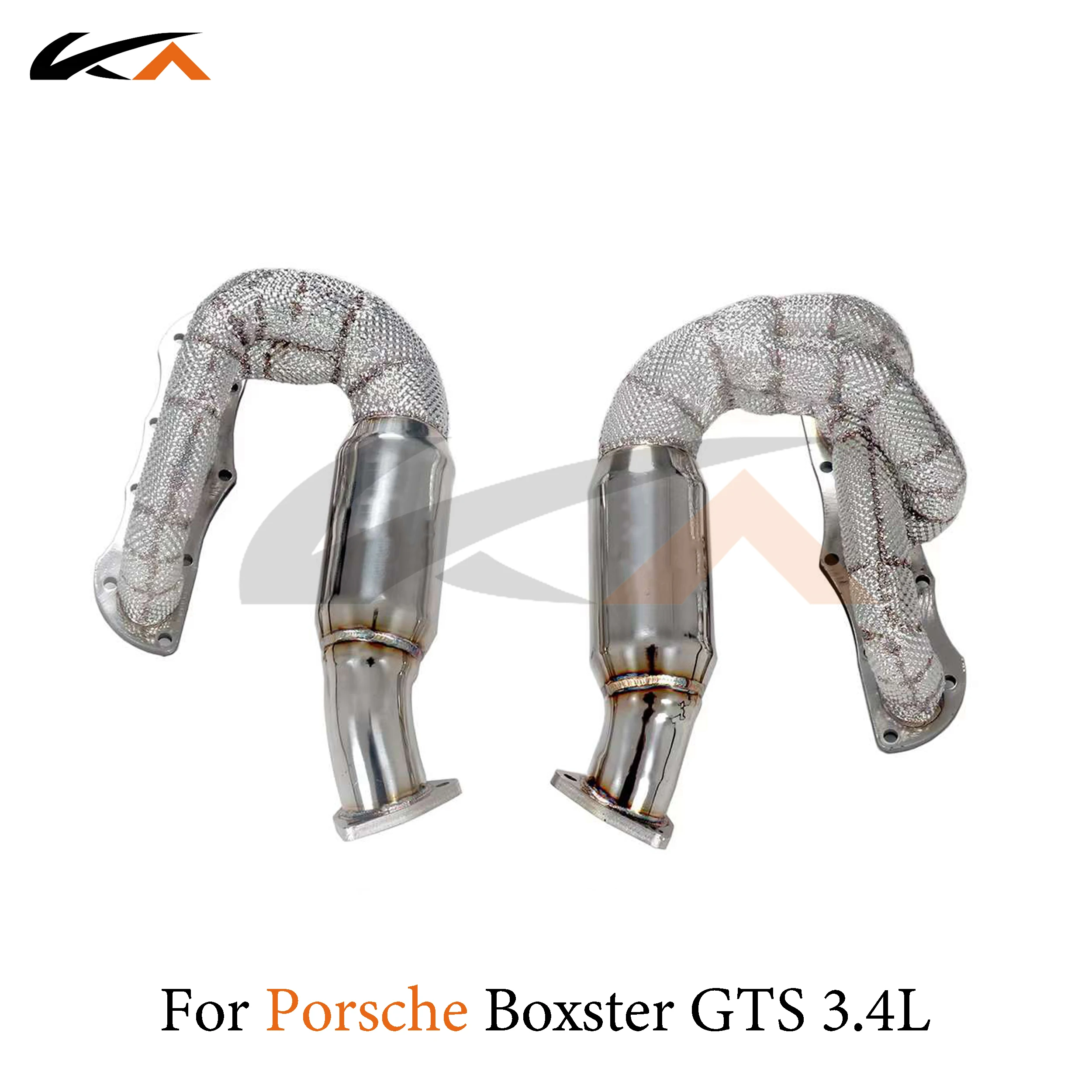 

KA Tuning manifold exhaust for Porsche Cayman Boxster GTS 3.4l headers with heat shield and catalysis