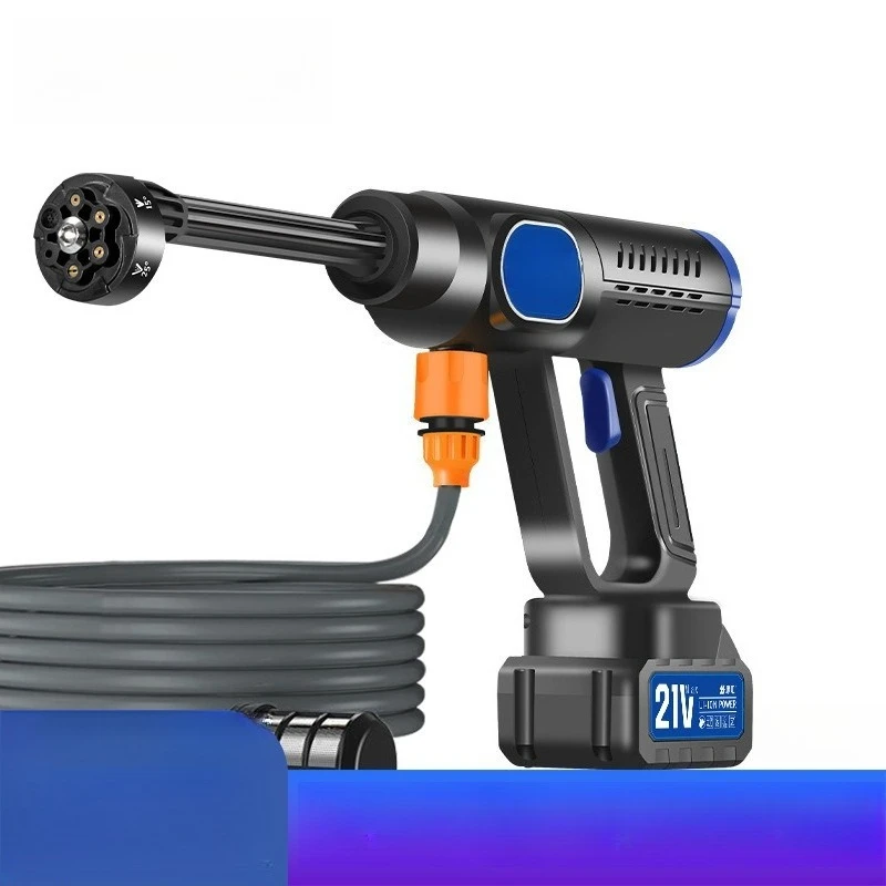 Brushless Cordless High Pressure Water Gun with Lithium Battery, Portable Car Washing Machine for Auto Garden Patio Cleaning