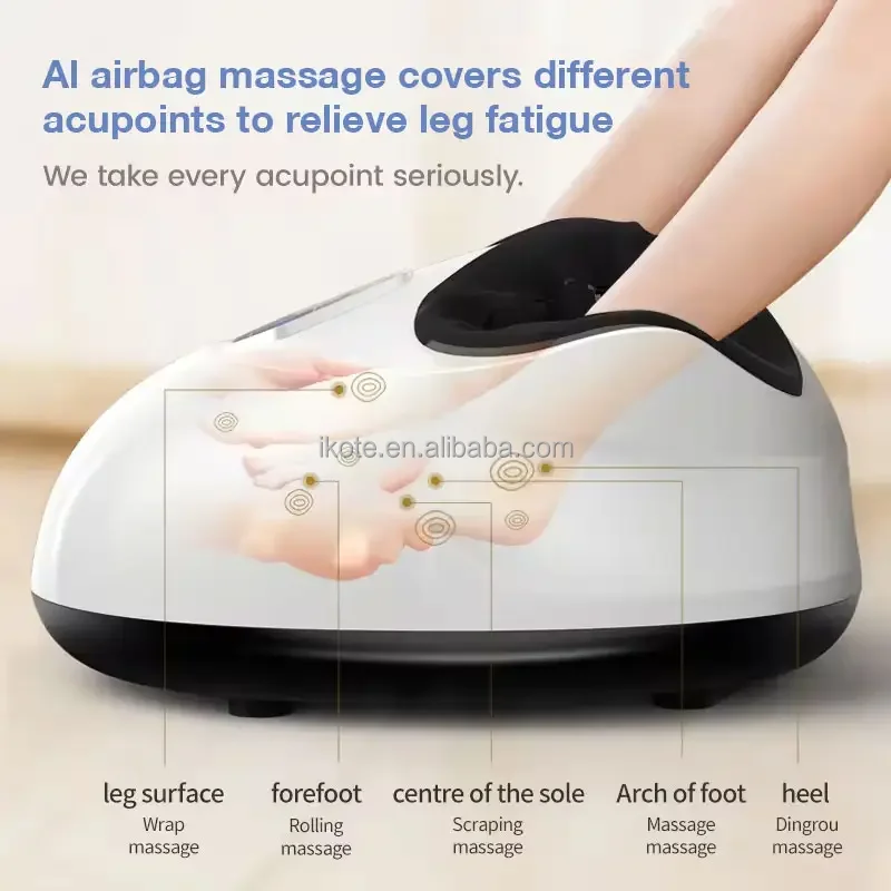 5D Pełny masaż Ogrzewanie elektryczne Kompresja Poduszka powietrzna Wibrujący masażer do stóp Shiatsu