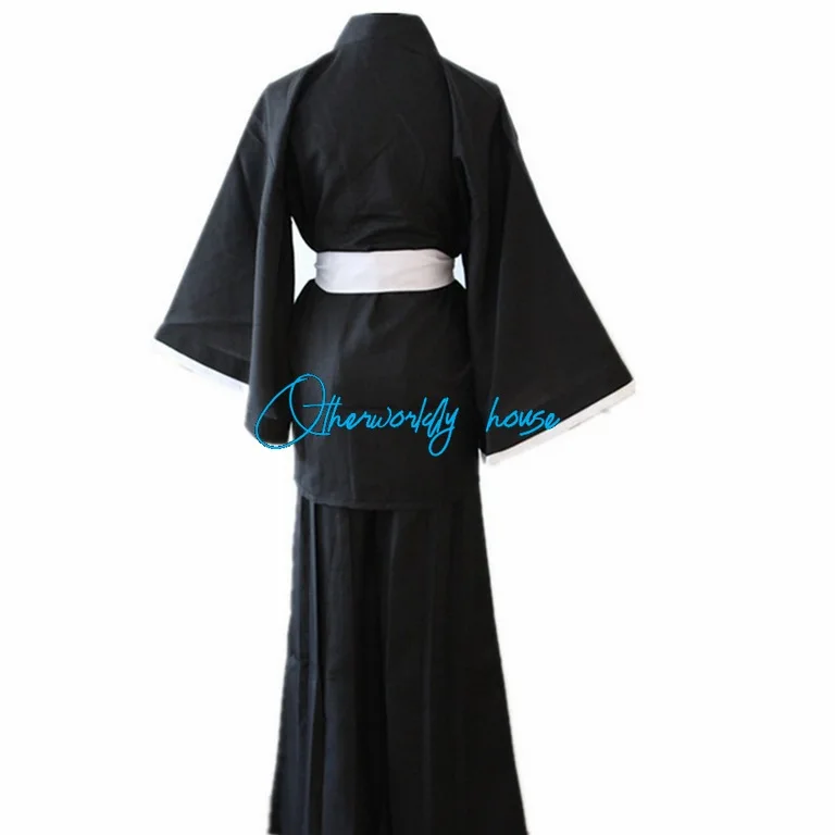 BLEACH Kurosaki Ichigo Costume Cosplay nero Anime Suit Halloween gioco di ruolo cappotto kimono completo da uomo Outfit