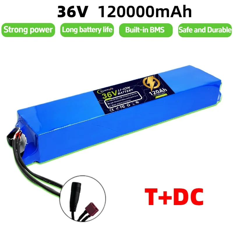 10S3P 120Ah 36V lithiumbatterij 18650 lithiumbatterij geschikt voor Xiaomi M365 batterij Moto Scooter batterij + 42V oplader