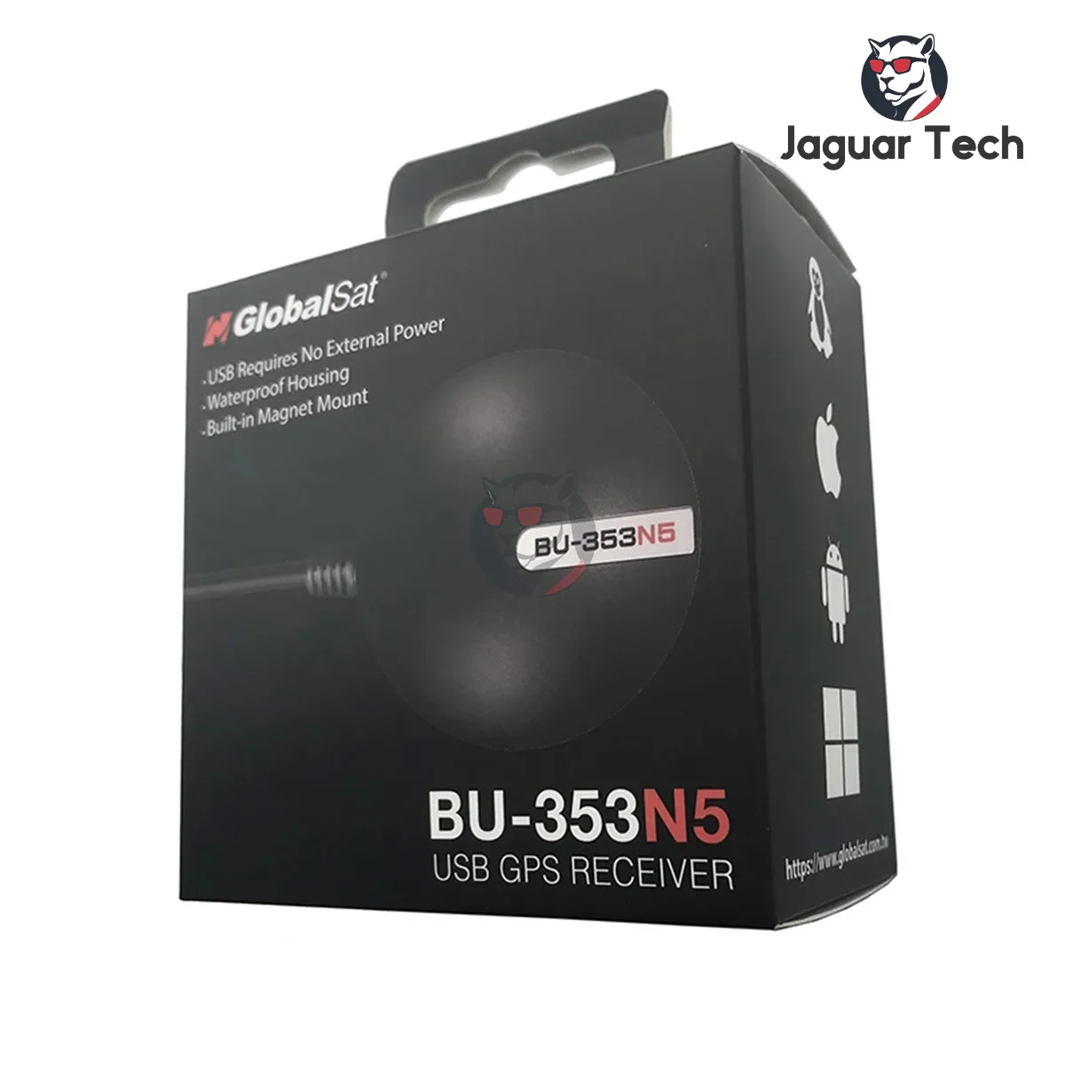 Waterproof BU-353N5 GlobalSat USB GPS Receiver G-mouse BU353N5 Replace BU-353S4 MediaTek AG3335MN GPS GLONASS BDS QZS SBAS