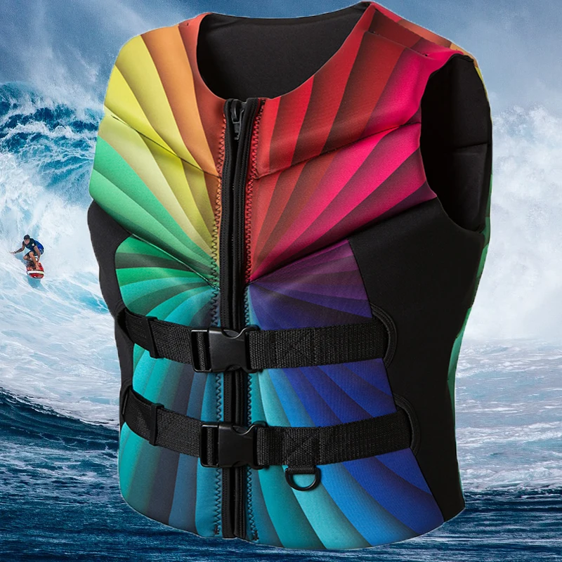 

Life Jacket for Adult Super Buoyancy Neoprene Life Jacket Surf Raft Wading Kayak Fish Jet Ski Water Sport Swim Premium Life Vest