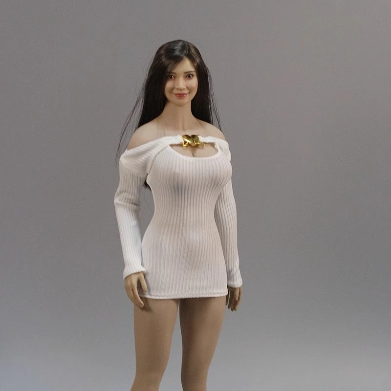 DMTOYS 1/6 Scale ตุ๊กตาหญิงแขนยาวผ้าคลุมไหล่ชุดชุดเสื้อผ้าสําหรับ 12 "PH TBL 42 53 10 ตัวเลขการกระทํา Body