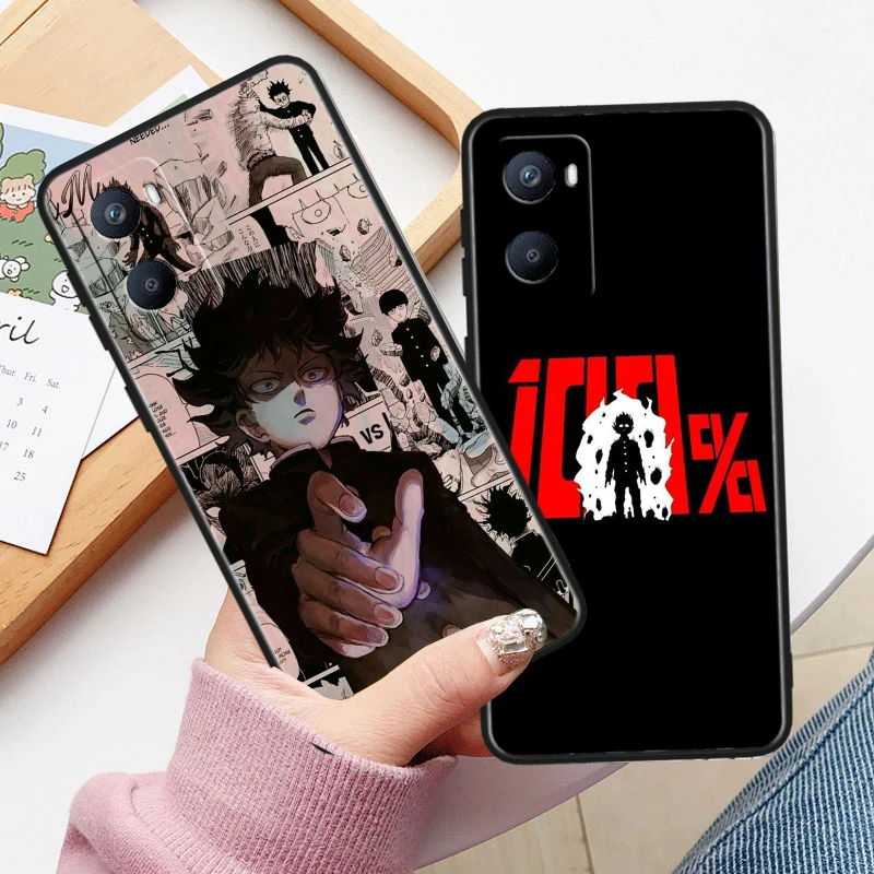 Mob Psycho 100 mofu Phone Case For OPPO A31 A52 A53 A54 A55 A56 A57 A72 A73 A74 A76 A77 A93 A94 A96 A98 S Black Cover Soft Funda