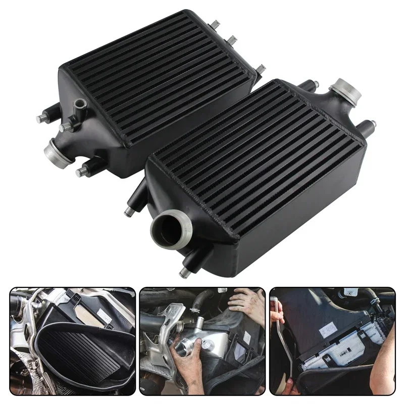 

Racing Radiators Twin Intercooler Set High performance Fits For Porsche 911 Turbo / Turbo S 991.1/991.2 Black
