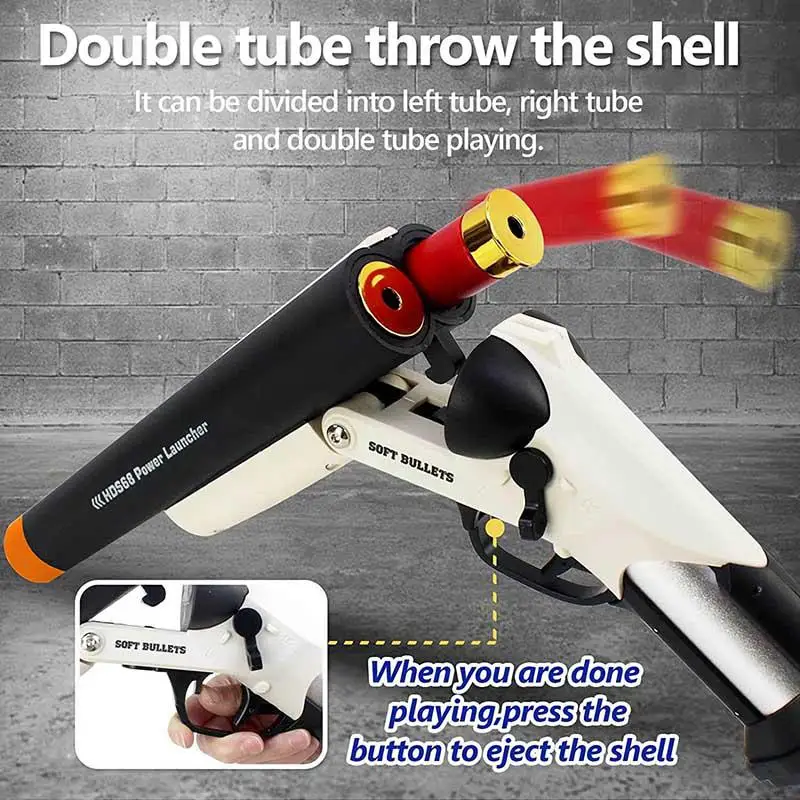 HDS68 Sawed Off Double Barrel Dart Blaster Toy