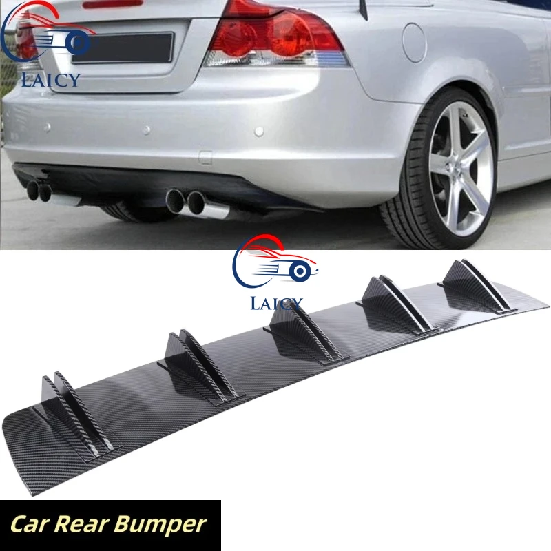 

LAICY For V0lvo S40 S60 S70 V50 Car Rear Diffuser Shark Fins Bumper Splitter Chin Spoiler Lip Black Shunt Rear Bumper Lip