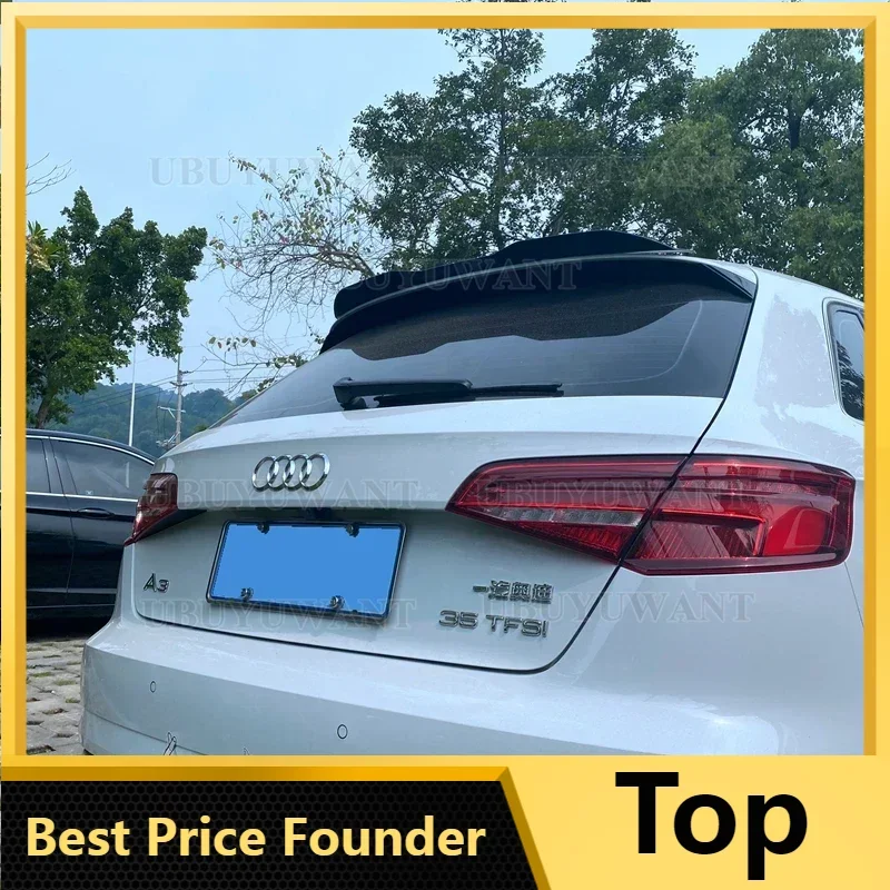 For Audi A3 Hatchback 2014 2015 2016 17 2018 Spoiler High Quality ABS Plastic Unpainted Color Car Rear Roof Spoiler Car Styling