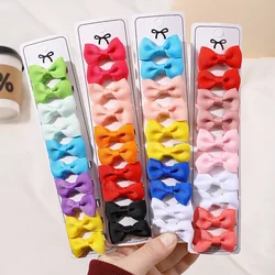 10 unids/set de horquillas pequeñas con lazo para niña, Color caramelo, horquilla con lazo para niños, pinza para el pelo fragmentada para bebé, bonita, No daña el cabello