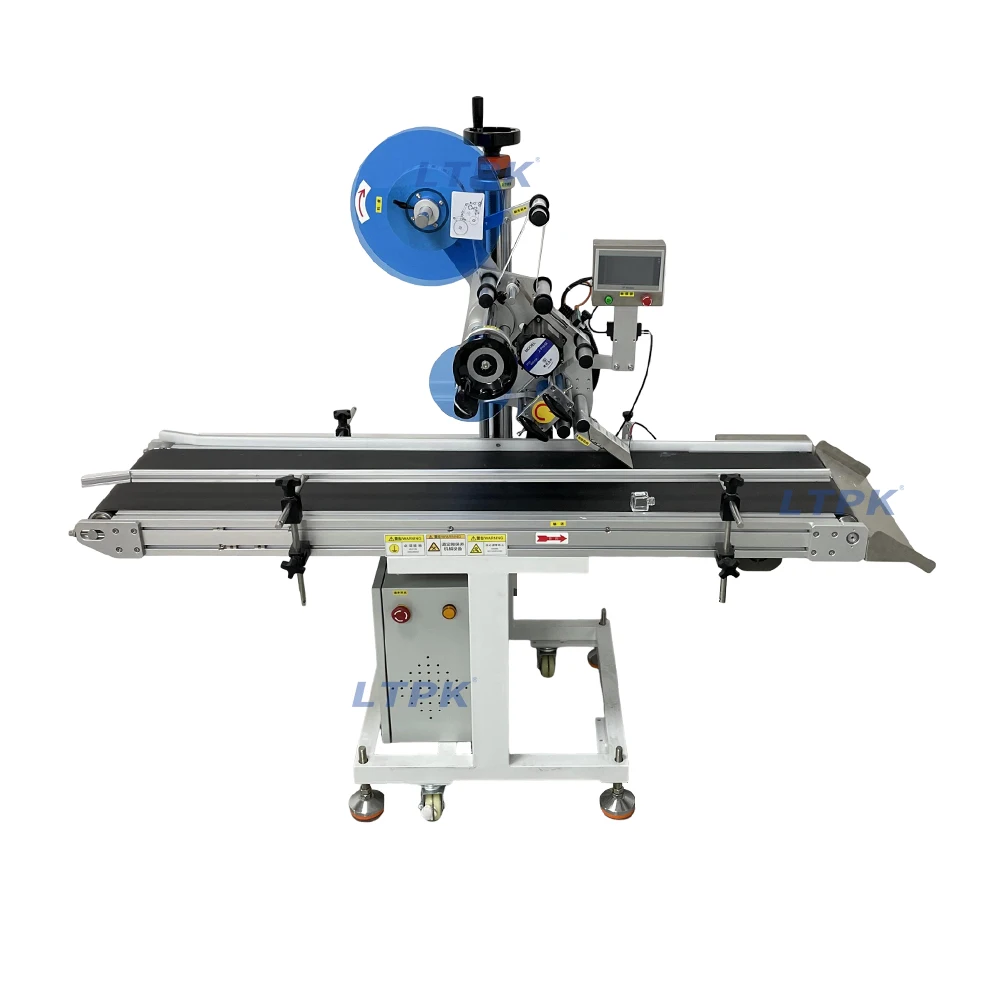 High efficiency Automatic Flat Surface Labeling Machine High Speed To-p Sticker Label Applicator for Box Bag Carton Card Paging