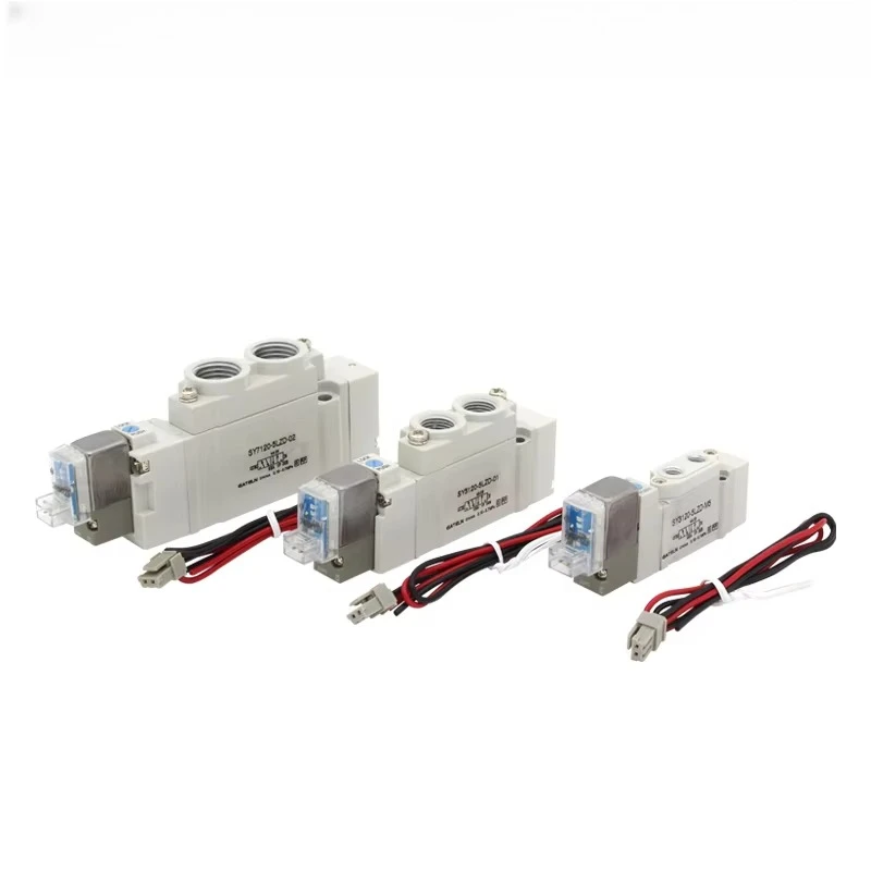 SMC Type haute qualité 5 port 2 Électrovanne SY3120 SY5120 SY7120-4LZD/5LZD/6LZD Normale Fermée Interne Pilote Tournesol Valve