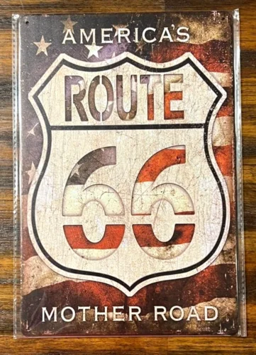 Route 66 America's Mother Road Novelty Metal Sign 12