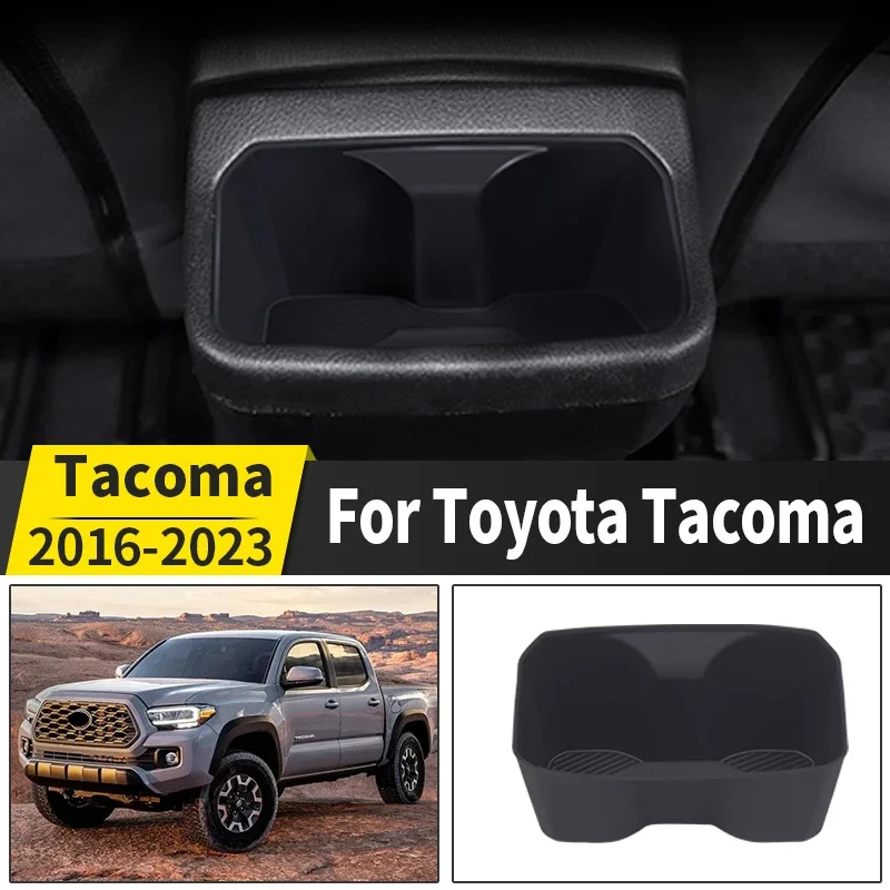 

For 2016-2023 Toyota Tacoma Central Console Cup Holder Silica Gel Pad Interior Upgraded Accessories