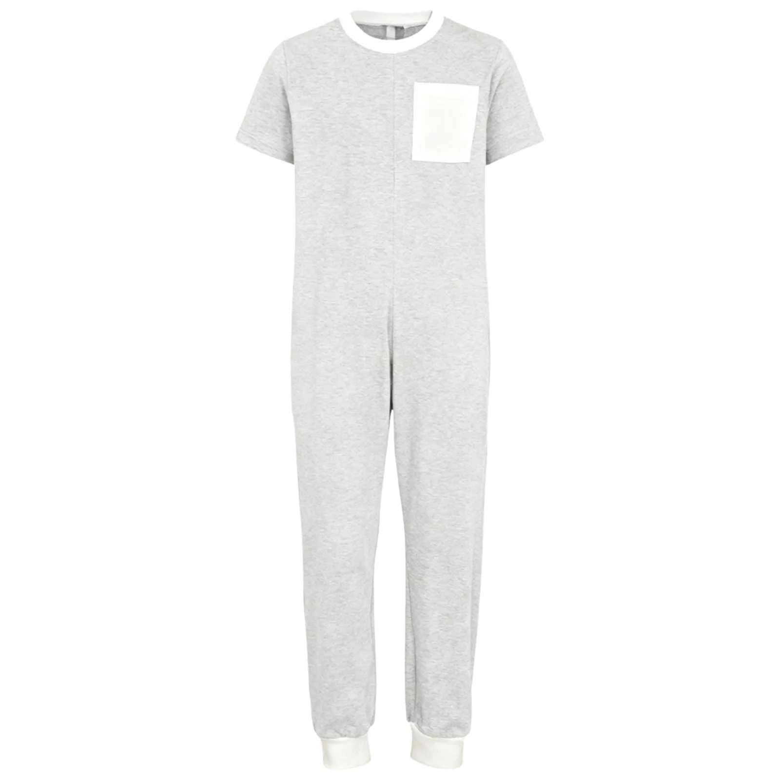 Children Adaptive Clothing Special Needs Jumpsuit Round Neck Short Sleeve Back Zipper One Piece Bodysuit Rompers Sleepwear