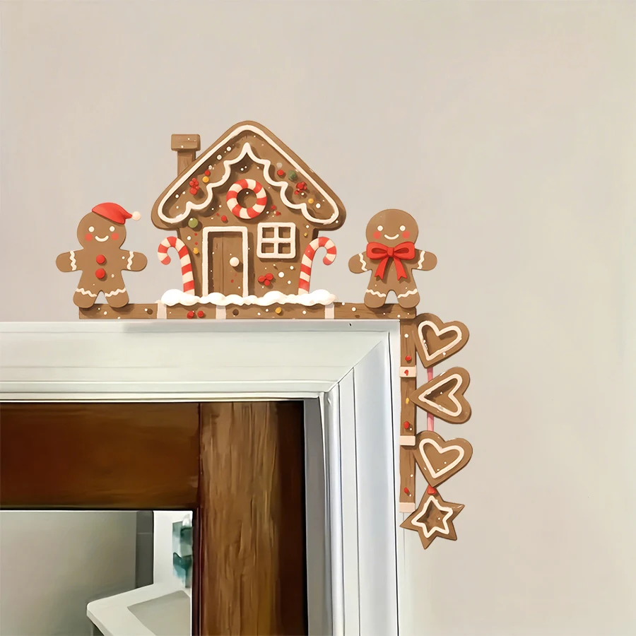 Gingerbread House & Man Christmas Wall Sticker Removable Vinyl Decal For Kids Baby Room Bedroom Nursery Decoration Wall Decal view 3