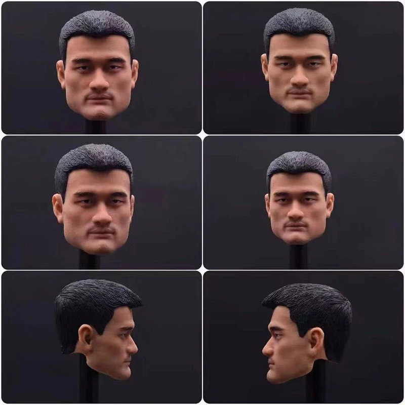 

Custom 1/6 Yao Ming Head Sculpt Basketball Star Male Soldier Head Carving for 12in Action Figure Phicen Tbleague Toy