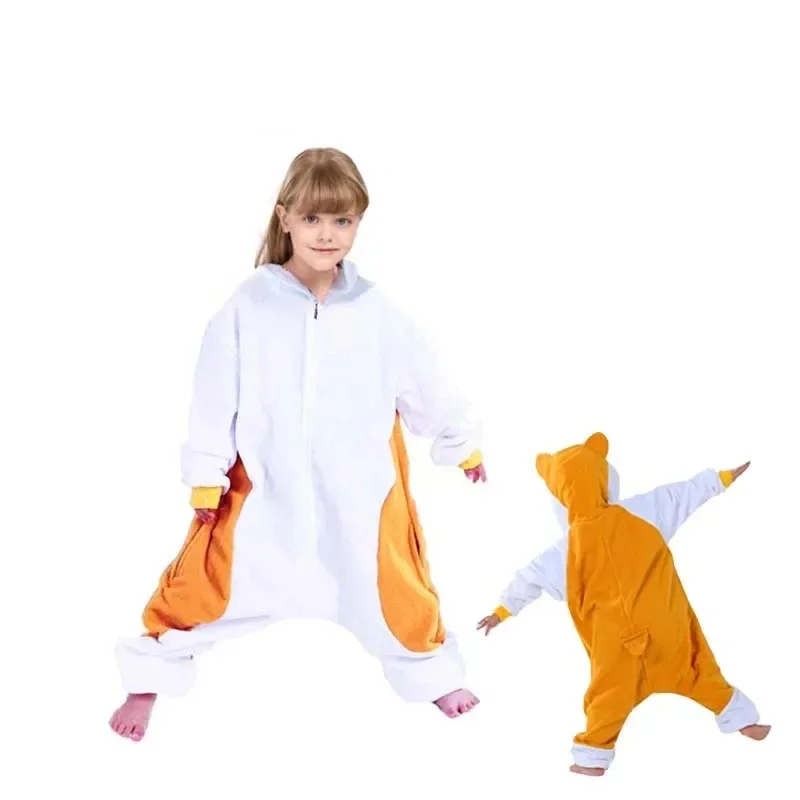 Extra Large XXL Men Pajamas Winter Cartoon Costume Raccoon Kigurumi Halloween Hamster Cosplay Animal Onesies  Sleepwear view 2