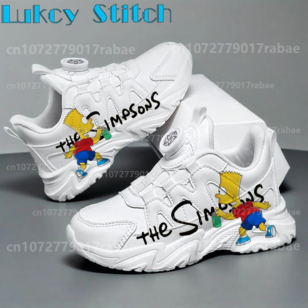 

Супер забавные кроссовки Simpson высокого качества на толстой подошве, легкие молодежные студенческие кроссовки для мальчиков и девочек, модные белые туфли