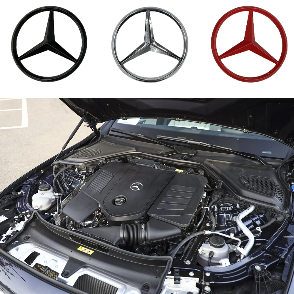 

70mm 3D Metal Car Styling Engine Badge Decoration Hood Emblem Sticker for Mercedes Benz E C G M R S Class W176 W204 W212 GLC CLA