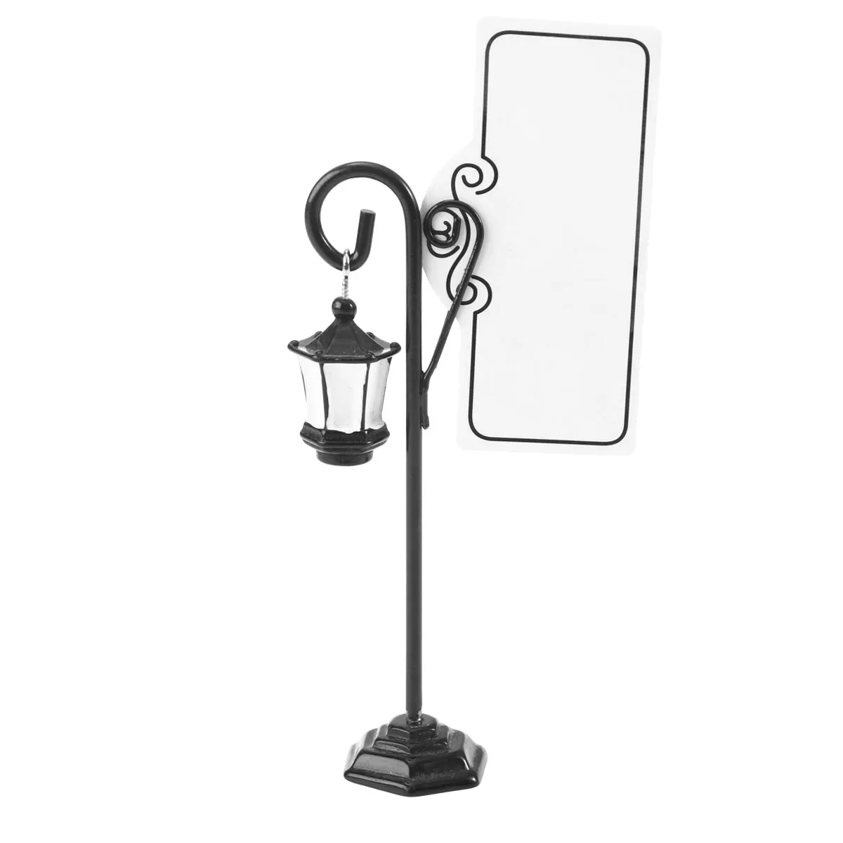 Road Lamp Memo Clip 2Pcs Decorative Desktop Photo Note Holder for Office Wedding Restaurant Table Decor