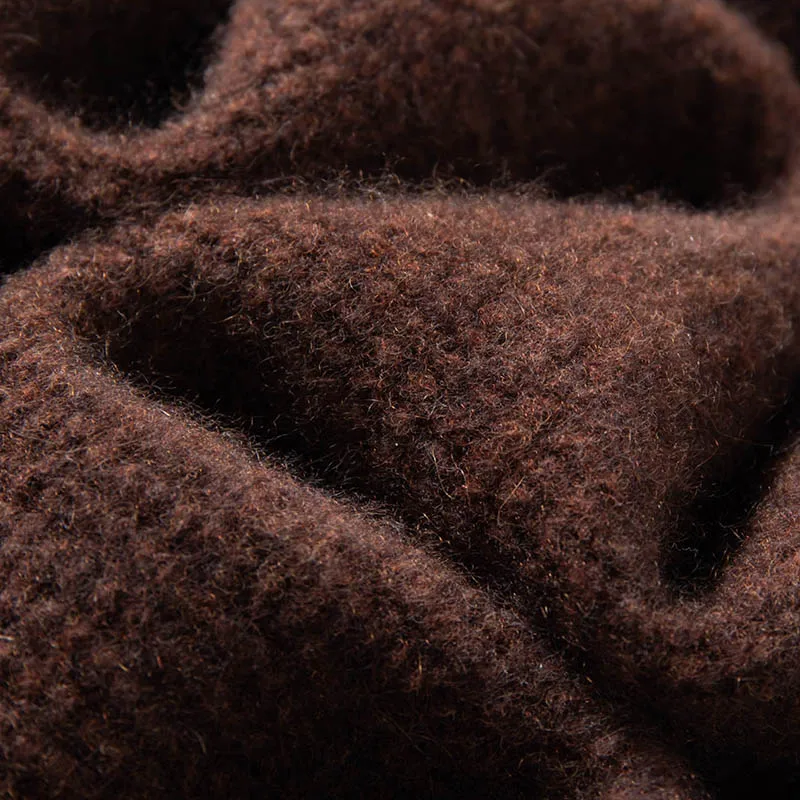 Men's 100% Pure Baby Cashmere Half Zipper Pullover Sweater Thick Warm Knitted Seven Needle Winter Business Casual Men's Clothing