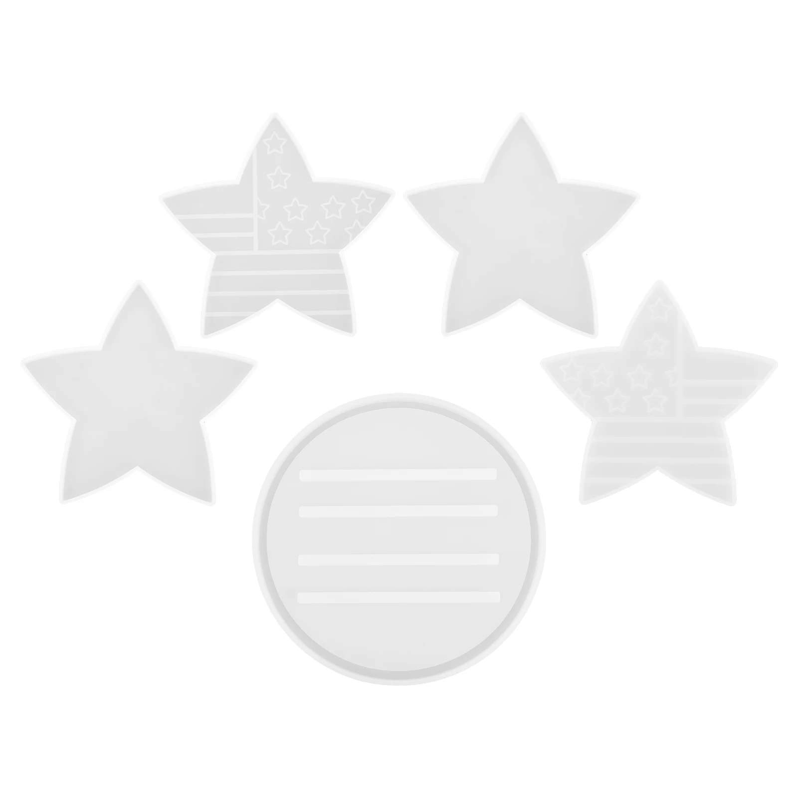 

5Pcs Star Shaped Coaster Molds Silicone Tray Decor Craft Epoxy Resin Casting Supplies Jewelry Accessories