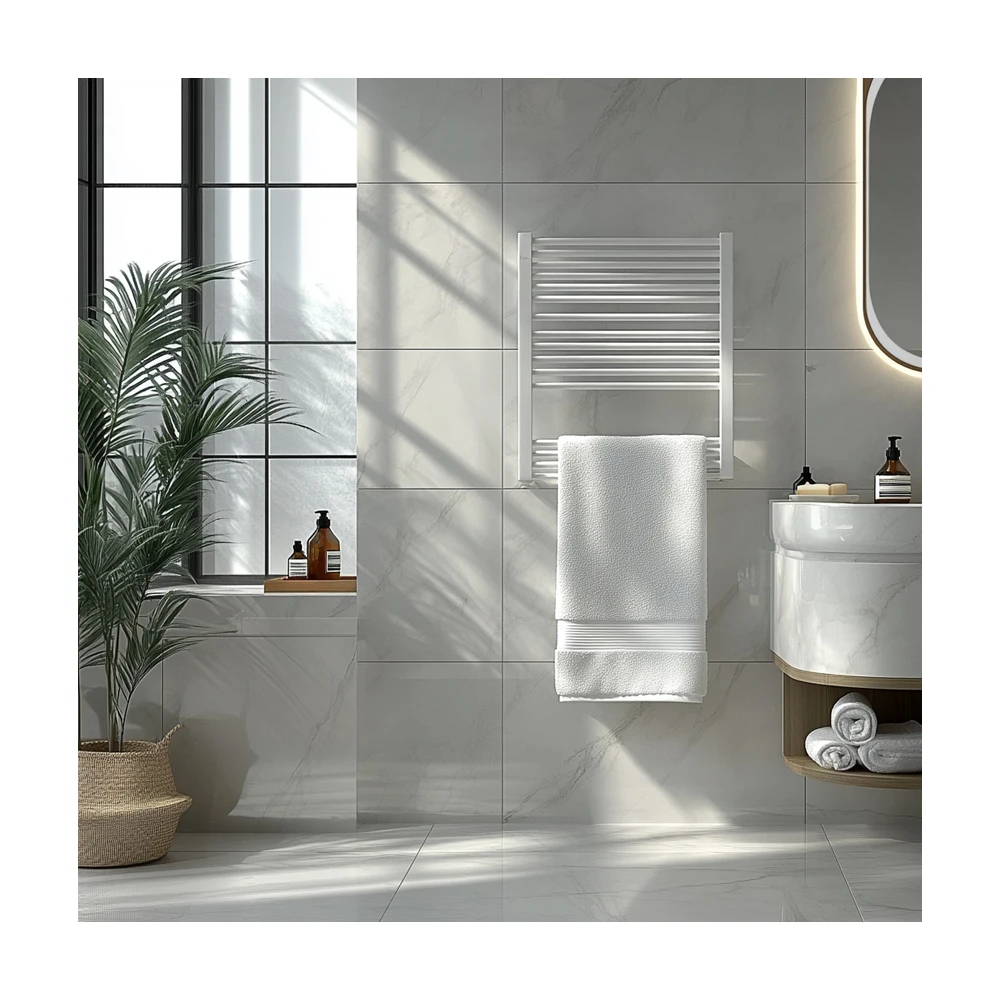 

Electric Wall-Mounted Steel Single Towel Rack Heater Towel Warmer For Home Hotel Or Barbershop Bathroom