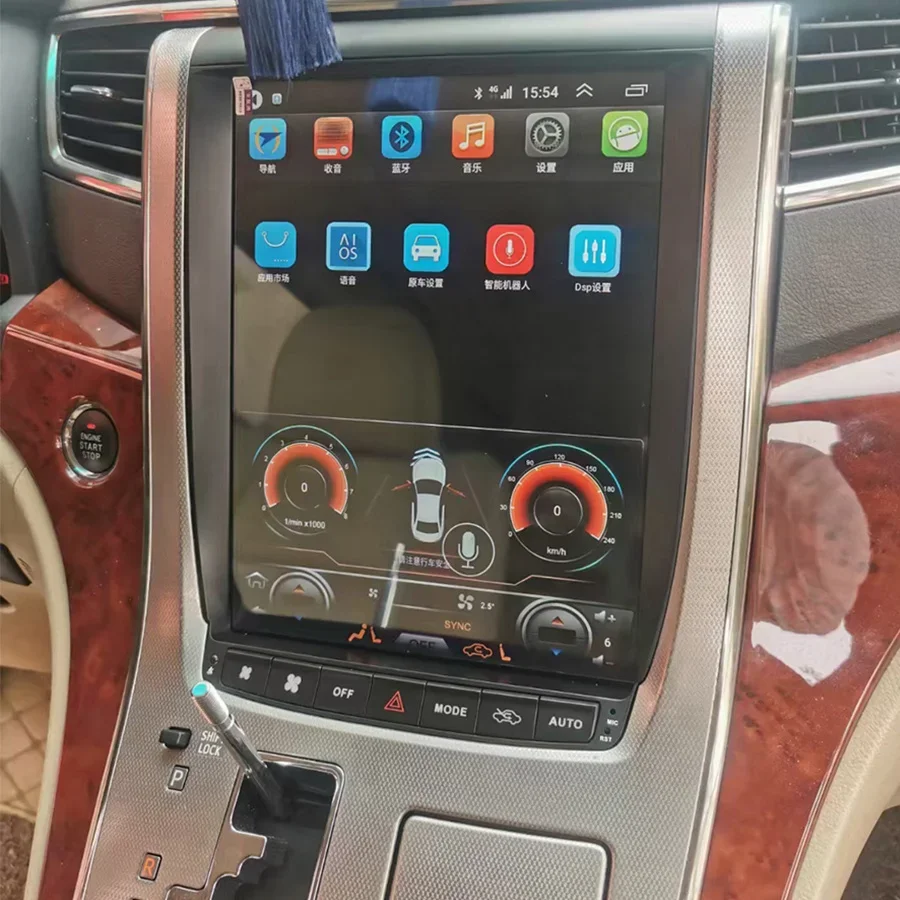 Android 13 12.1inch Carplay For Toyota ALPHARD A20 2008-2014 Car Multimedia Player GPS Navigation Radio Head Unit Screen 5G WIFI