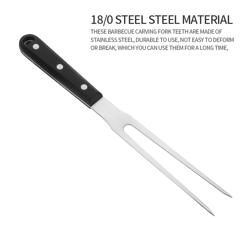 Stainless Steel Carving Meat pork Turkey Fork Serving Cooking Grill Barbecue BBQ Fork Schnitzegabeln Fourche sculpter mobile