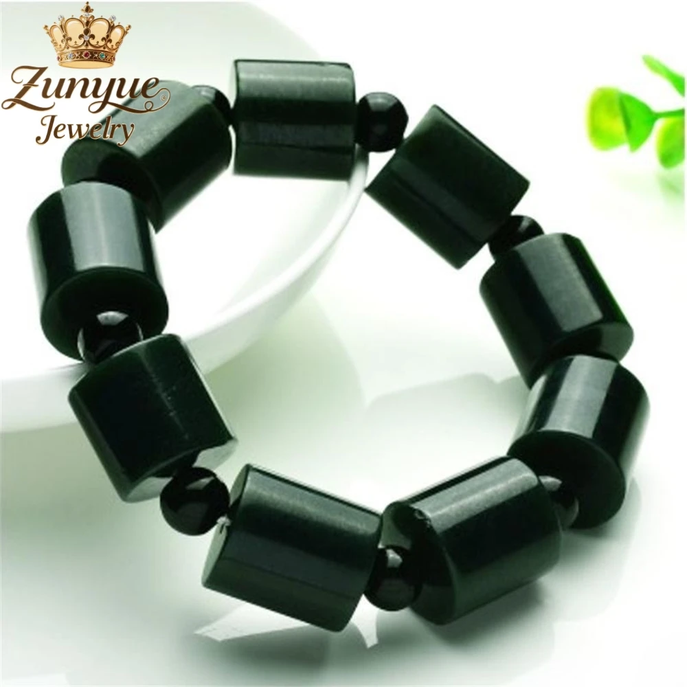 Natural Hetian Jade Cylindrical Bracelet Luxury Quality Jewelry Fashion Jewelry Best Selling Gift Exquisite Charms Popular