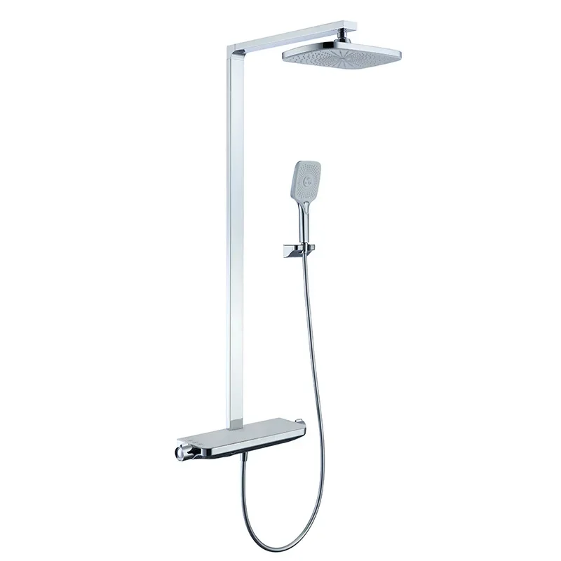 

Italian rock slab shower set, air pressurized rain shower head